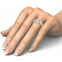 Carat T.W. Dijamantski razdvojeni škumpni halo 10kt zaručnički prsten od žutog zlata