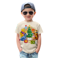 Majica za dječake Vinnie Pooh, ležerna majica s kratkim rukavima od poliestera za odrasle i djecu