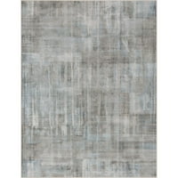 Dobro tkani apstraktni toronto moderni četkica ravna tkana siva plava 5'3 7'3 područja prostirka