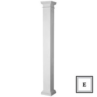 Endura-Stone kvadratni ne-kočni stupac, glatka boja, toskanski kapital i baza, 14 kvadratna osovina 8 'Ukupna visina-Unspletit cjelina