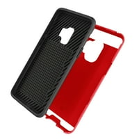 Futrola za telefon otporna na udarce s držačem kartice u crvenoj boji