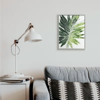 Stupell Industries Green Pop Palm Liet Expressive Linework siva uokvirena zidna umjetnost, 20, dizajn do lipnja Erica Vess
