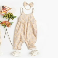 Dječji cvjetni kombinezon za djevojčice, dječja odjeća za malu djecu, proljetno-ljetni mekani kombinezon, kombinezoni