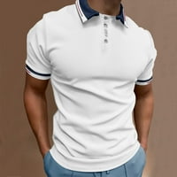 Polo majice za muškarce ležerna košulja na kopčanje s ovratnikom s kratkim rukavima modna ležerna košulja ženski vrhovi bijeli