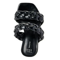 Vrijeme i TRU ženske pletenice sandale za blok pete - dostupna je široka širina