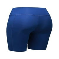 Ženske biciklističke tajice visokog struka, rastezljive biciklističke kratke hlače s džepovima za vježbanje, sportske kratke hlače