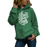 Plus veličina Ženska majica Hoodies Casual majice majice hoodies za žene Zima Jesen Hoodies s dugim rukavima s okruglim vratom zelena