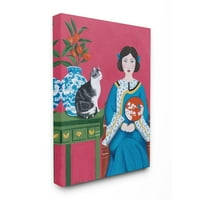 Sally B Kinezi i mačka crveno zeleno plavo slikanje slika
