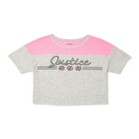 Justice Girls Grafički sportski logotip majica, veličine 5- & Plus