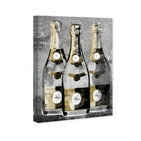 Wynwood Studio Pijeva i alkoholna pića Wall Art Canvas Otisci Golden Hour Party šampanjac - zlato, crno