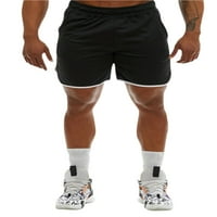 Muške sportske casual kratke hlače za trčanje _ kratke kratke hlače seksi kontrastne boje Brzo suhe uske hlače za fitness u teretani