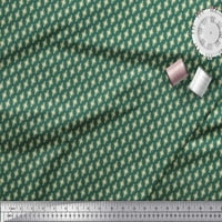 Baršunasta tkanina s geometrijskim tiskom u donjem dijelu, tkanina za šivanje širine dvorišta