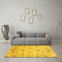 Tvrtka alt strojno pere pravokutne tradicionalne prostirke u orijentalnom stilu žute boje za unutarnje prostore, 3 '5'