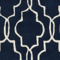 Ručno tkani tepih od 9723 do tamnoplave Bjelokosti