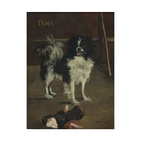 Zaštitni znak likovna umjetnost 'Tama The Japanes Dog' platno umjetnost Edouarda Maneta