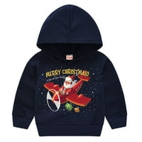 Dječja majica s kapuljačom za dječake i djevojčice džemper jakna Djeda Mraza pulover džemper jakna Djeda Mraza dugih rukava božićna