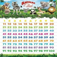 Klub životinja - zidni plakat s brojevima, 22.375 34