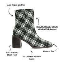 Kolekcija Journee Womens Sloann Tru Comfort Foam Unutar Zip Slaganih čizme za pete