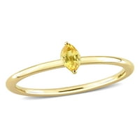 10k žuti Zlatni prsten od žutog safira od 10k žutog zlata