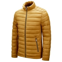 Muške zimske jakne A. D. Muška obična ležerna jakna s uspravnim ovratnikom minimalizam otporna na vjetar i topla jakna sa patentnim
