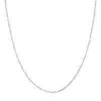 Ogrlica od lanca od bijelog zlata od 14 karata za muškarce i žene s dijamantnim rezom 16 spajalica