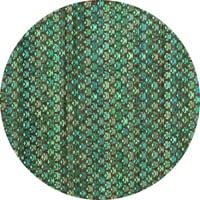 Moderni tepisi za sobe okruglog oblika s apstraktnim uzorkom u tirkizno plavoj boji, 3' okrugli