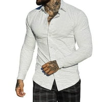 Jesensko-zimske košulje s jednim reverom s punim printom, gornji dio za plažu s dugim rukavima za muškarce na otvorenom