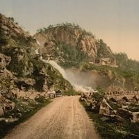 Gravura: Laatephos, Odde, Hardangerfjorden, Norveška, oko 1890