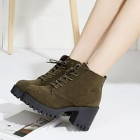 Ženske jesensko-zimske Gležnjače, niske cipele, zimske čizme vojne zelene boje 37