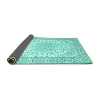 Tradicionalni tepisi u tirkizno plavoj boji, kvadratni 6 stopa