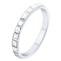 Zaručnički prsten koji se može umetnuti sa strukturom od punog bijelog zlata 18K veličina prstena - 5,5