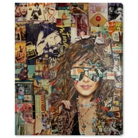 Wynwood Studio Fashion and Glam Wall Art Canvas Otisci 'Katy Hirschfeld - Portreti djevojke i sunčanih naočala - smeđa, žuta