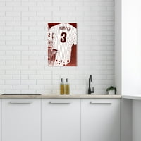 Wynwood Studio ispisuje Crimson bejzbol Jersey Sports and timovi bejzbol zidna umjetnička platna Print Red Crimson 16x24