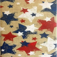 Stolnjak s printom patriotskih zvijezda s vinilnim flanelom-rustikalni crveni, bijeli i plavi stolnjak s printom američkih zvijezda