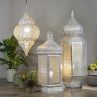 29,5 bijela i zlatna podna svjetiljka u marokanskom stilu