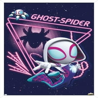 Marvel Spidi i njegovi nevjerojatni prijatelji-plakat na zidu Ghost Spider, uokviren 22.375 34