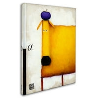 Zaštitni znak likovna umjetnost 'Žuti pas s jabukom' platno umjetnost Daniela Patricka Kesslera