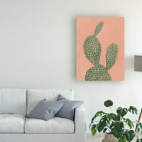 Zaštitni znak likovna umjetnost 'Coral Cacti I' Canvas Art by Emma Scarvey
