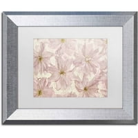 Zaštitni znak likovna umjetnost 'Vintage Blossom' platno umjetnost Cora Niele, bijela mat, srebrni okvir