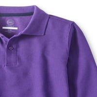 Wonder Nation Boys School Uniforma dugih rukava Double Pique Polo majica, snop vrijednosti, veličine 4- & Husky