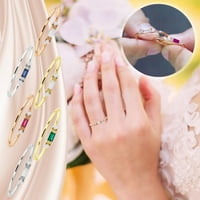 Dijamantni zaručnički prstenovi zlatne klase za žene Jednostavan mikro Set ženski prsten s cirkonom izvrstan temperament prsten zaručnički