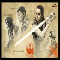 Ratovi zvijezda: Posljednji Jedi - plakat otpora na zidu, 24 36