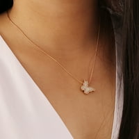 Ogrlice za žene, ženska modna višebojna ogrlica od leptira, privjesak od kristalnog lanca za ključnu kost