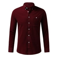 Muške košulje Muška proljetna i jesenska modna ležerna jednobojna sumotna košulja top bluza muška košulja 5 inča