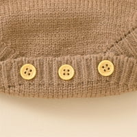 Dječji pamučni pleteni kombinezon bez rukava za dječake i djevojčice jednobojni džemper za novorođenčad bodi odjeća za djevojčice