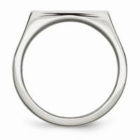 Crni i bijeli dijamantni prsten od nehrđajućeg čelika, Veličina - 8