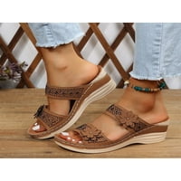 Ženske casual cipele u boemskom stilu boemske sandale na plaži lagane tobogane ljetne japanke u zatvorenom i na otvorenom smeđe 10