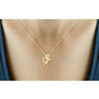 Jewelersclub Ogrlica za srebrne lance za žene - 14k zlatna ogrlica od srebrnih konja - šik, zadivljujuća srebrna ogrlica za ogrlica