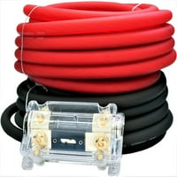 Američka priključna žica crveni crni kabel za uzemljenje pojačala bez osigurača
