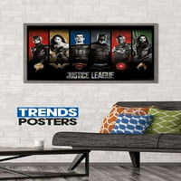 Strip film-Justice League - zidni plakat s herojima i logotipima, 22.375 34